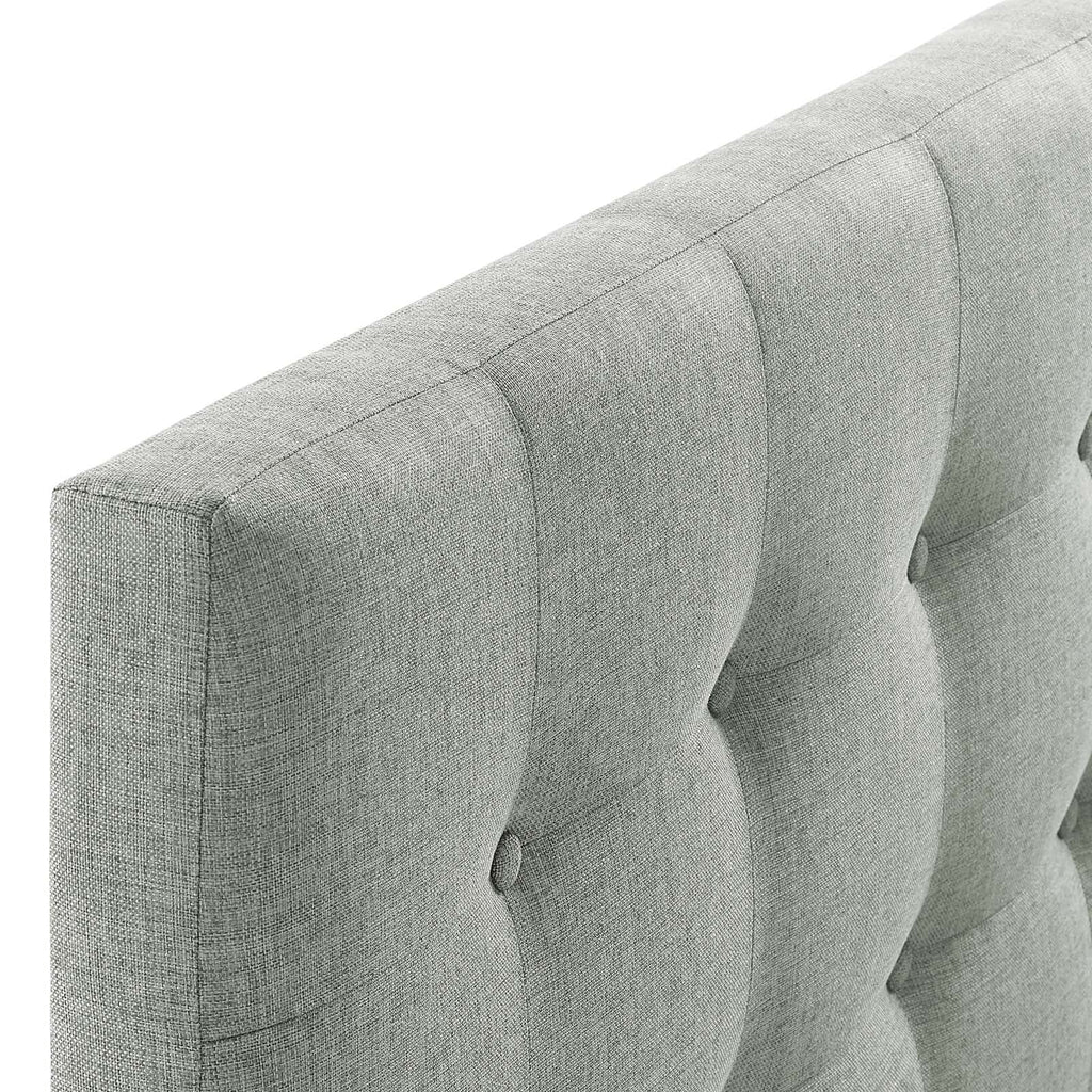 Emily King Upholstered Fabric Headboard in Gray