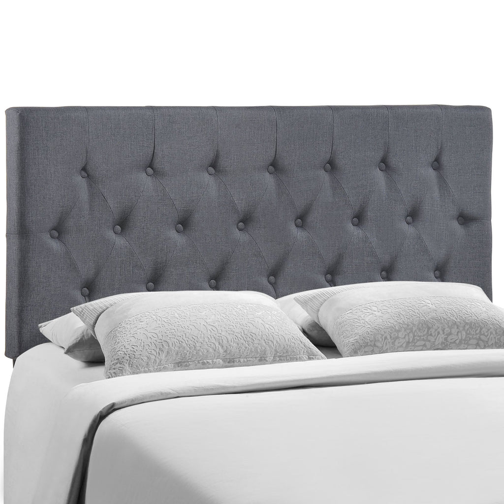 Clique Queen Upholstered Fabric Headboard in Smoke