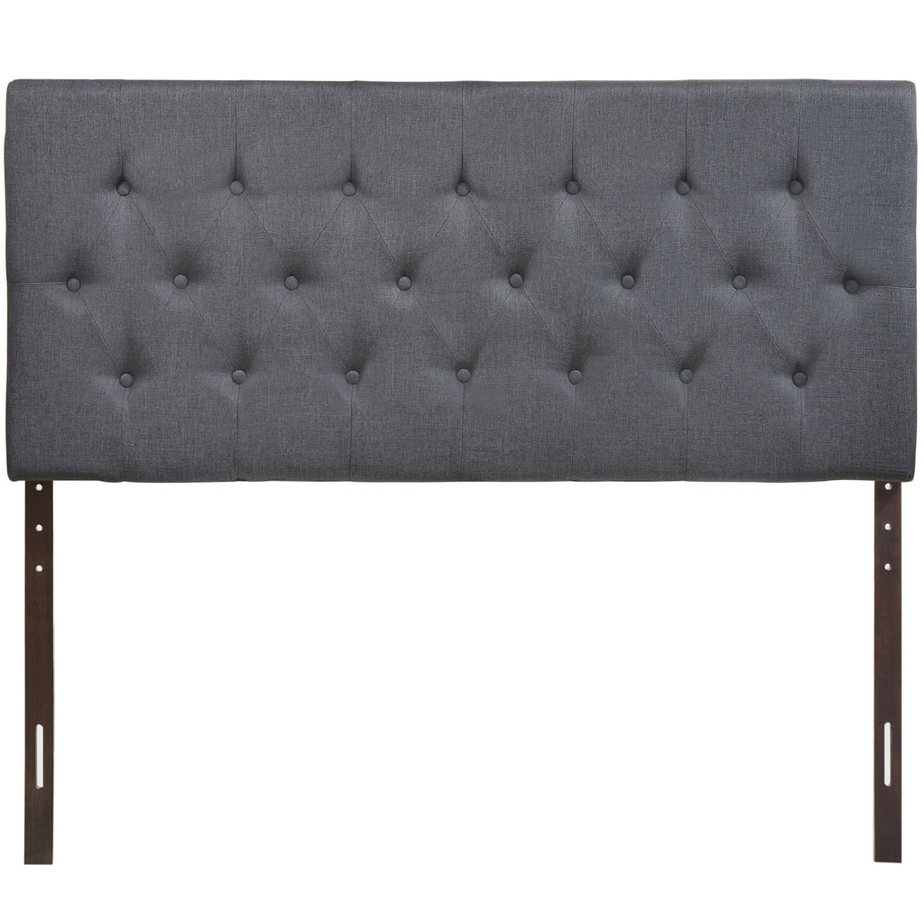 Clique Queen Upholstered Fabric Headboard in Smoke