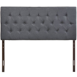 Clique Queen Upholstered Fabric Headboard in Smoke