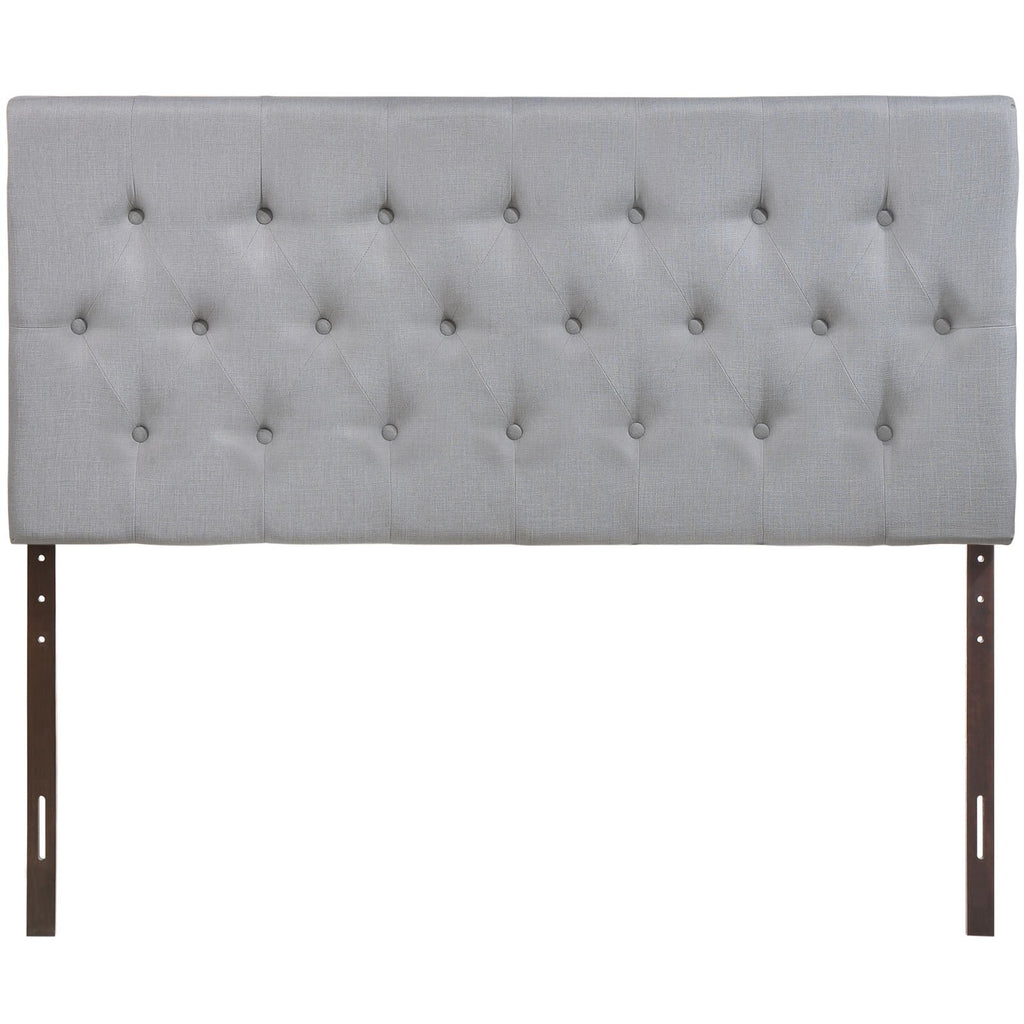 Clique King Upholstered Fabric Headboard in Sky Gray