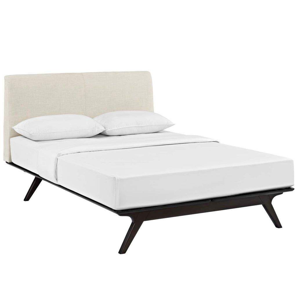 Tracy Queen Bed in Cappuccino Beige