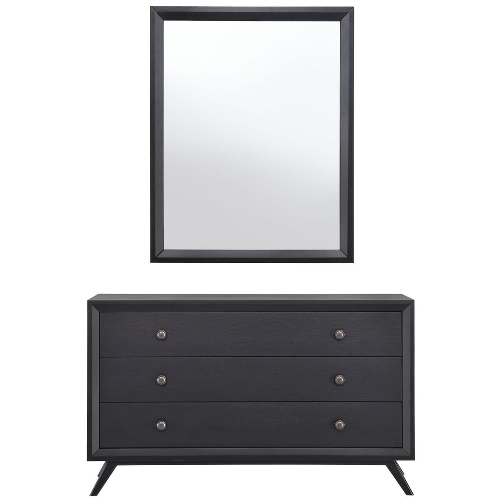 Tracy Dresser and Mirror in Black