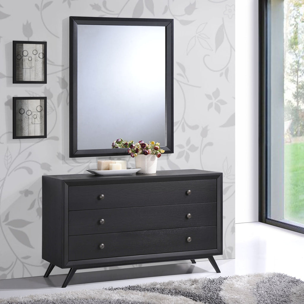 Tracy Dresser and Mirror in Black