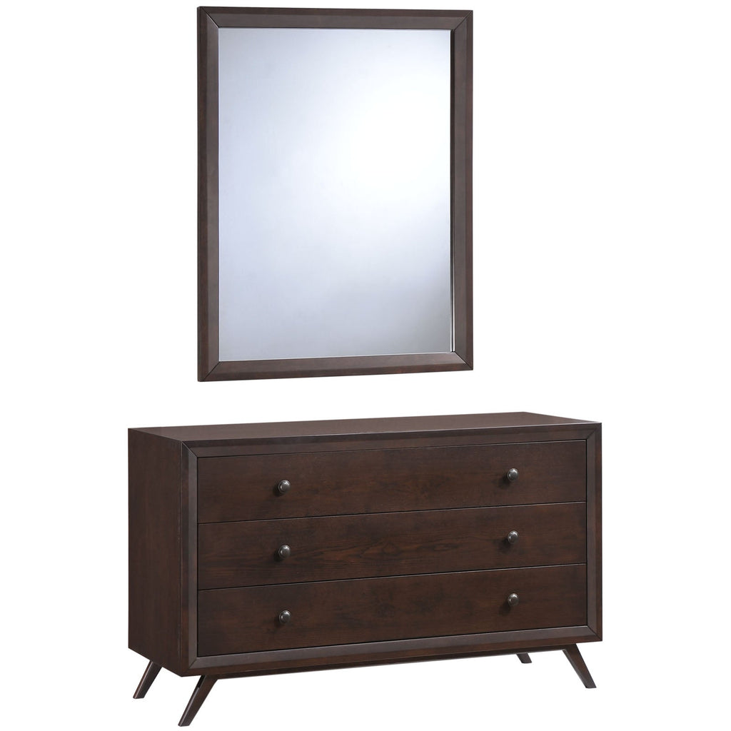 Tracy Dresser and Mirror in Cappuccino