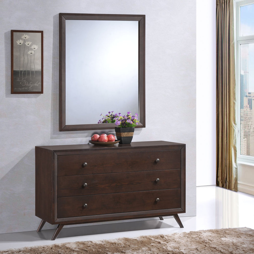 Tracy Dresser and Mirror in Cappuccino