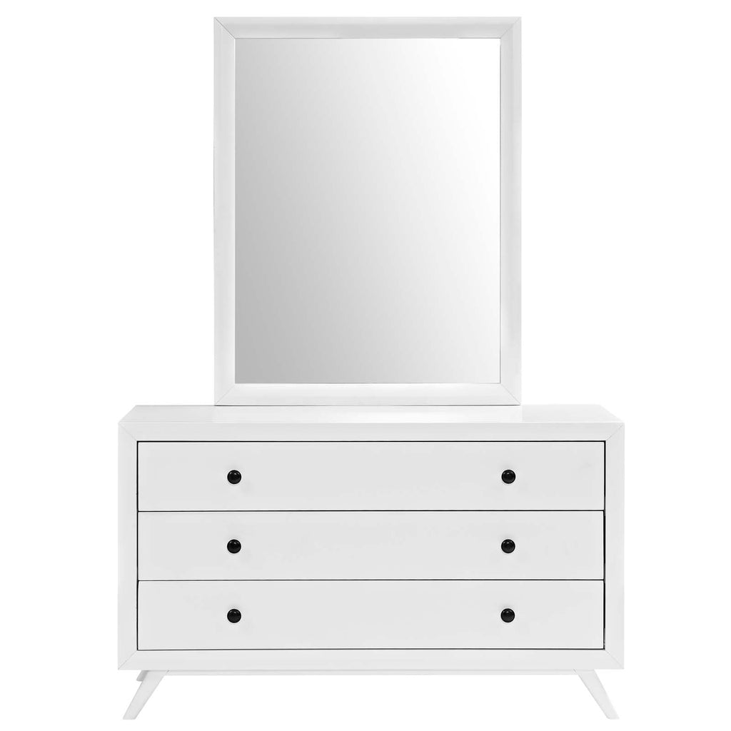 Tracy Dresser and Mirror in White