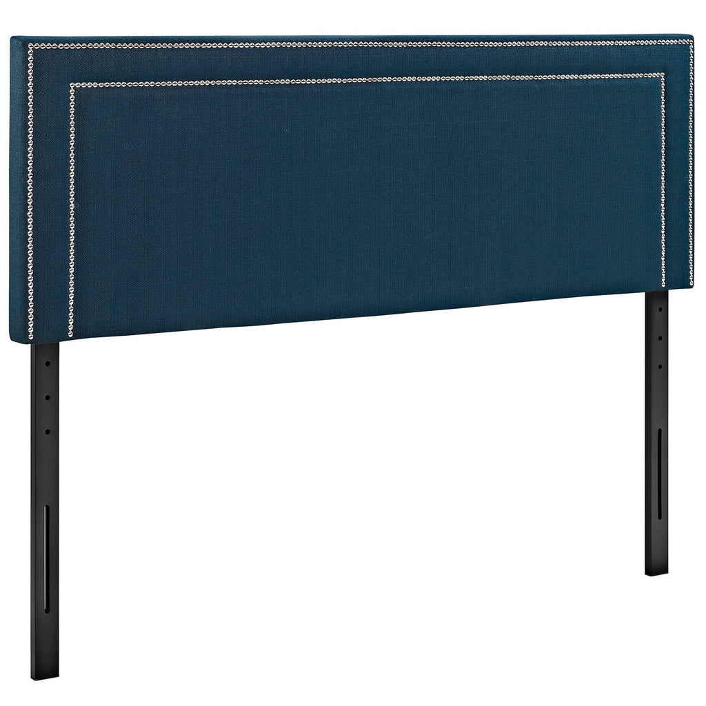 Jessamine Full Upholstered Fabric Headboard in Azure