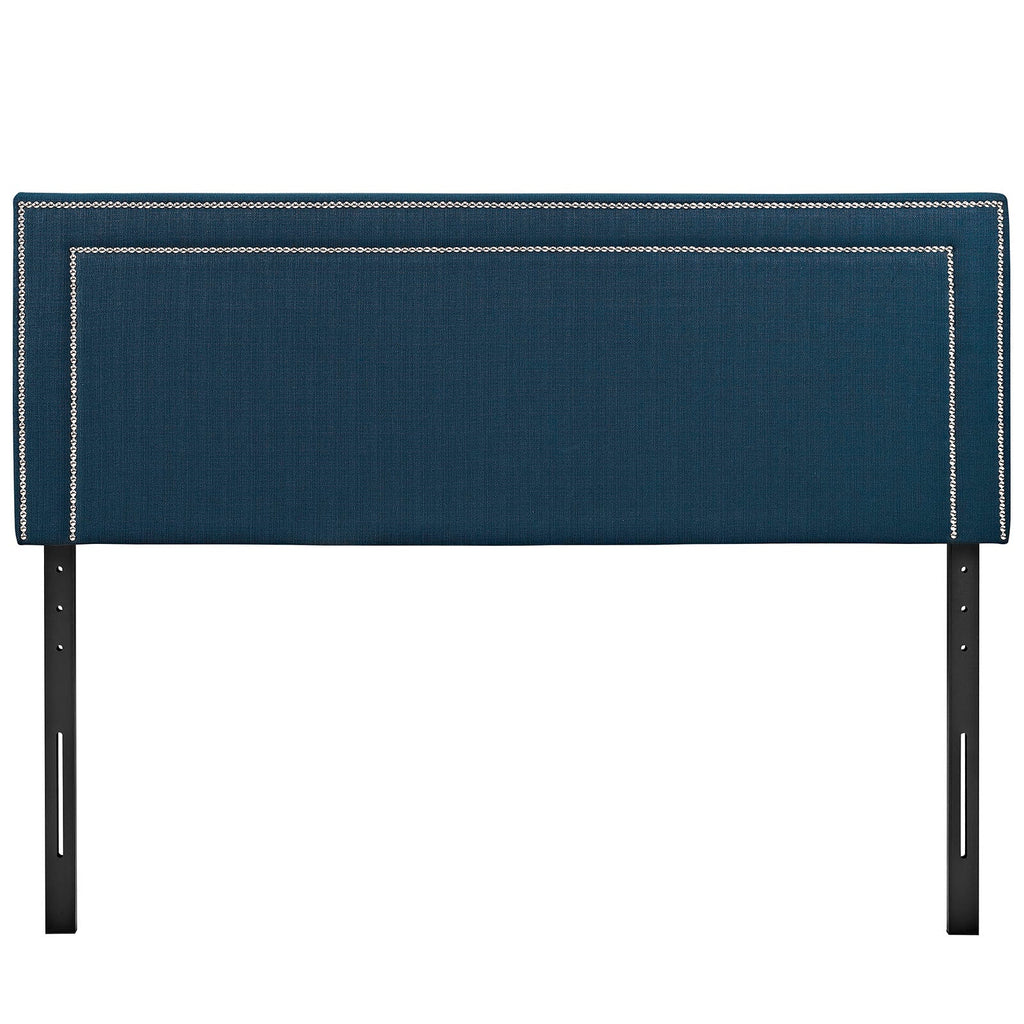 Jessamine Full Upholstered Fabric Headboard in Azure