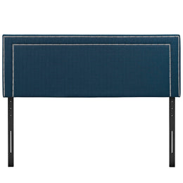 Jessamine Full Upholstered Fabric Headboard in Azure