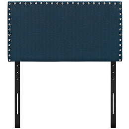 Phoebe Twin Upholstered Fabric Headboard in Azure