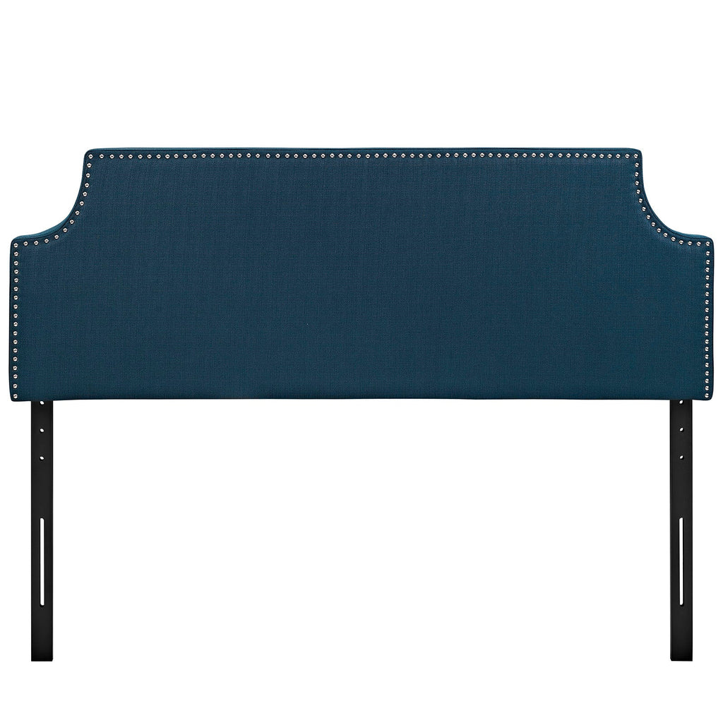 Laura Full Upholstered Fabric Headboard in Azure