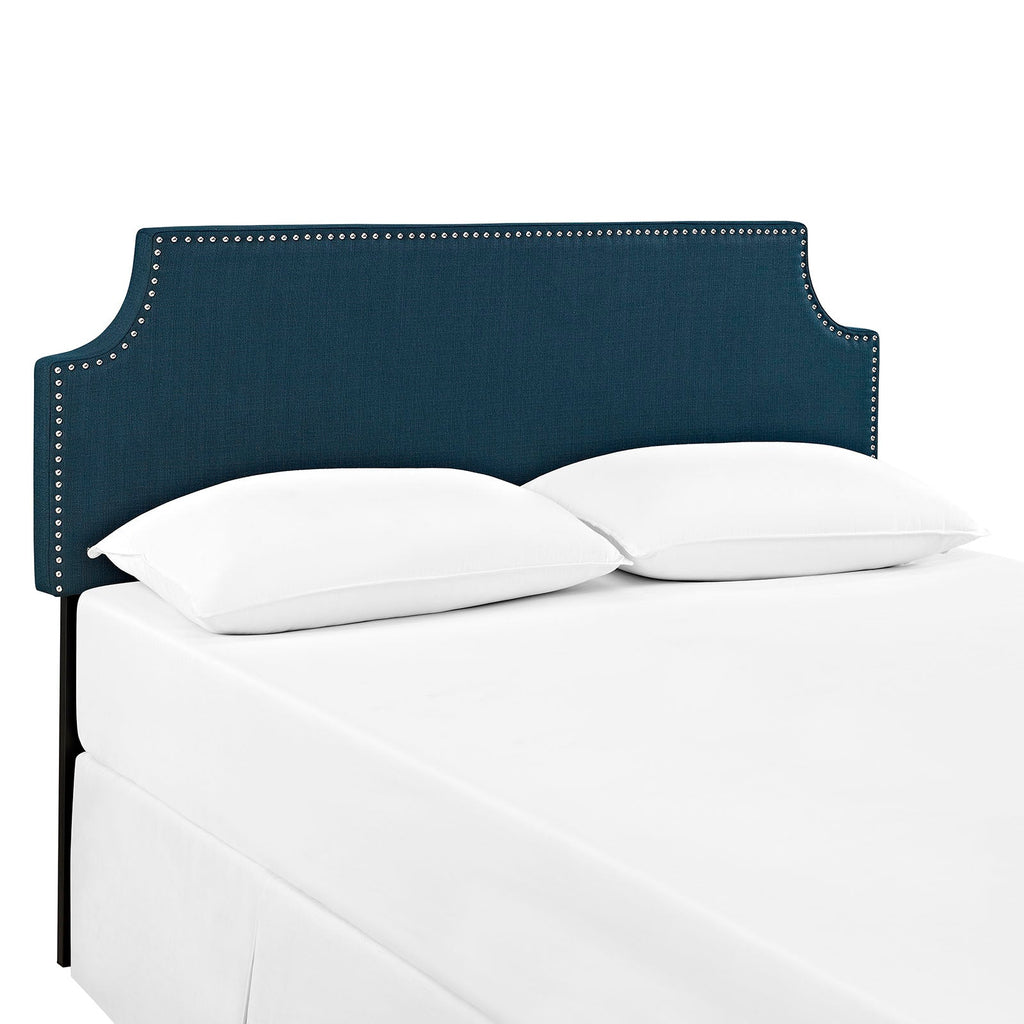 Laura Full Upholstered Fabric Headboard in Azure