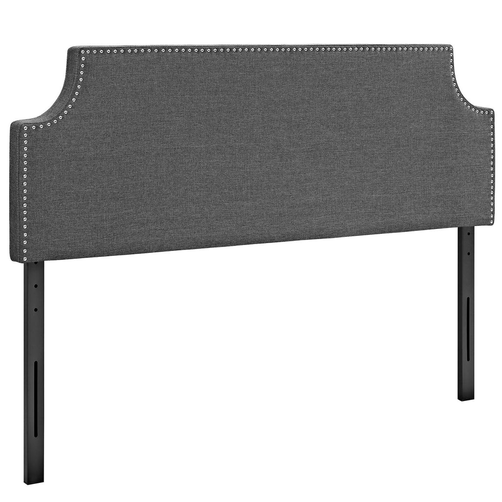 Laura Full Upholstered Fabric Headboard in Gray