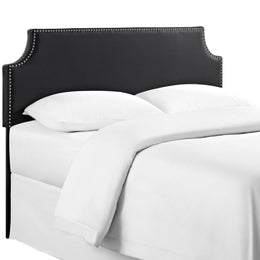 Laura King Upholstered Vinyl Headboard in Black