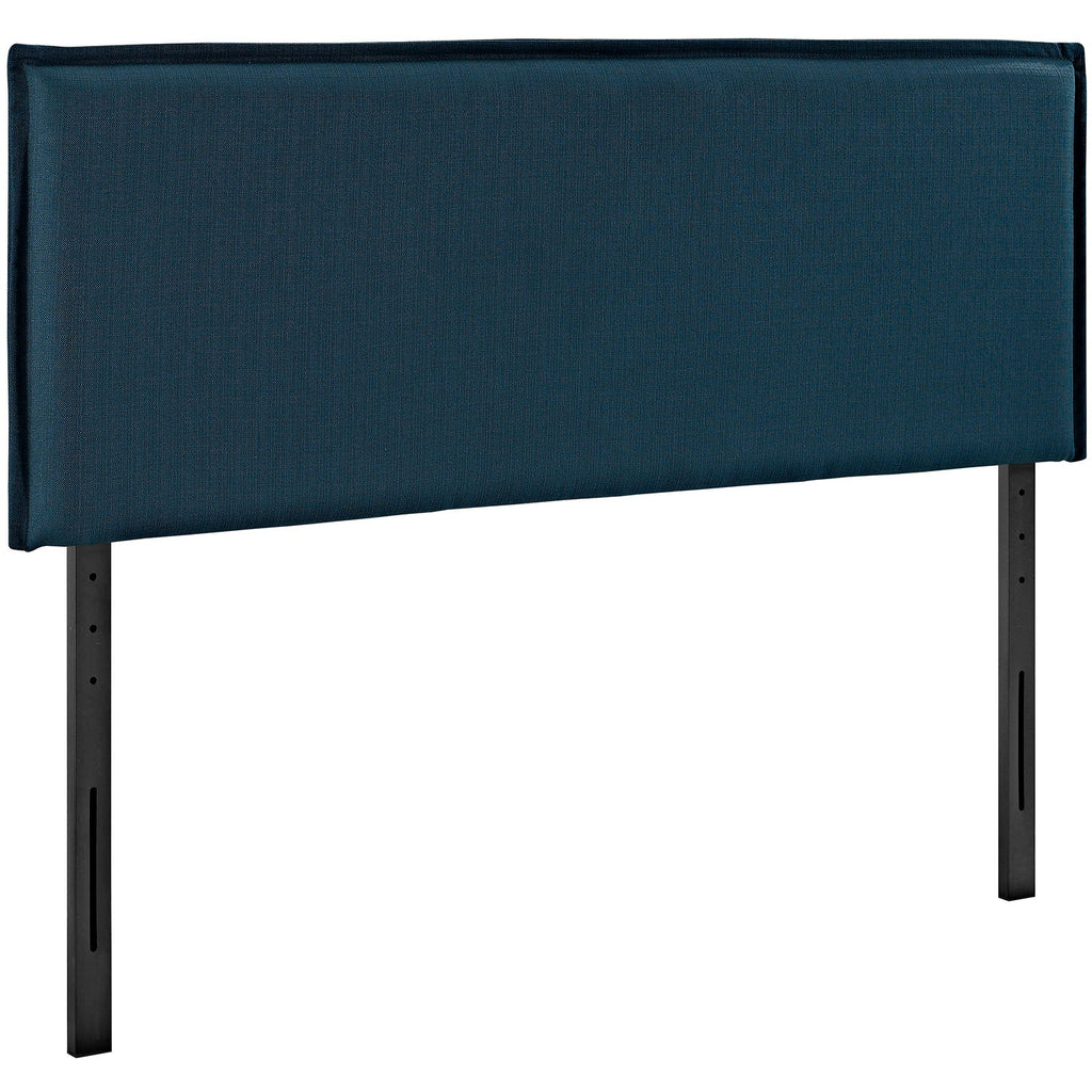 Camille Queen Upholstered Fabric Headboard in Azure