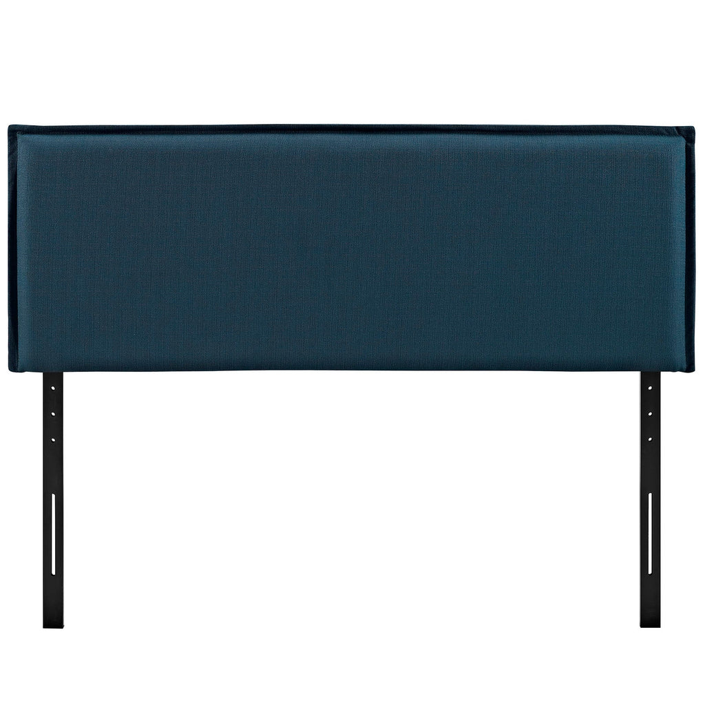 Camille Queen Upholstered Fabric Headboard in Azure