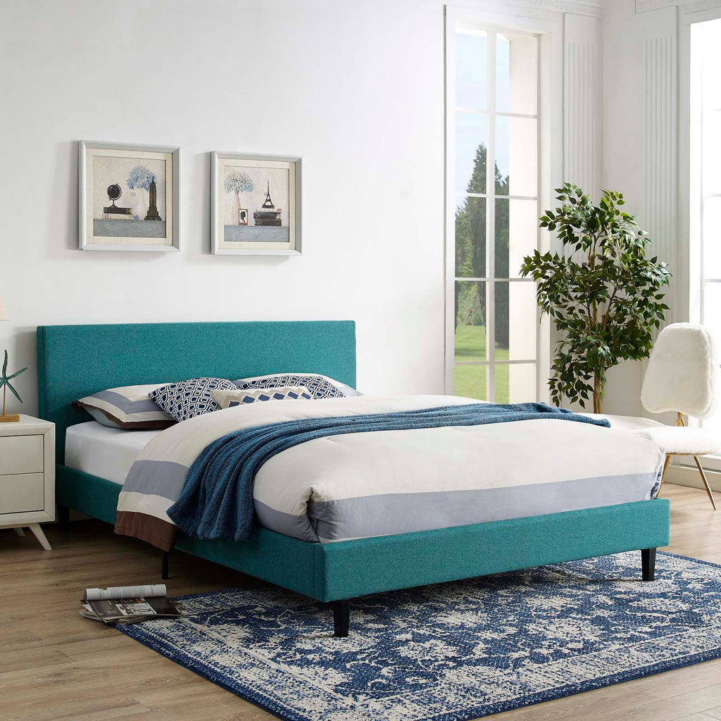 Anya Queen Bed in Teal