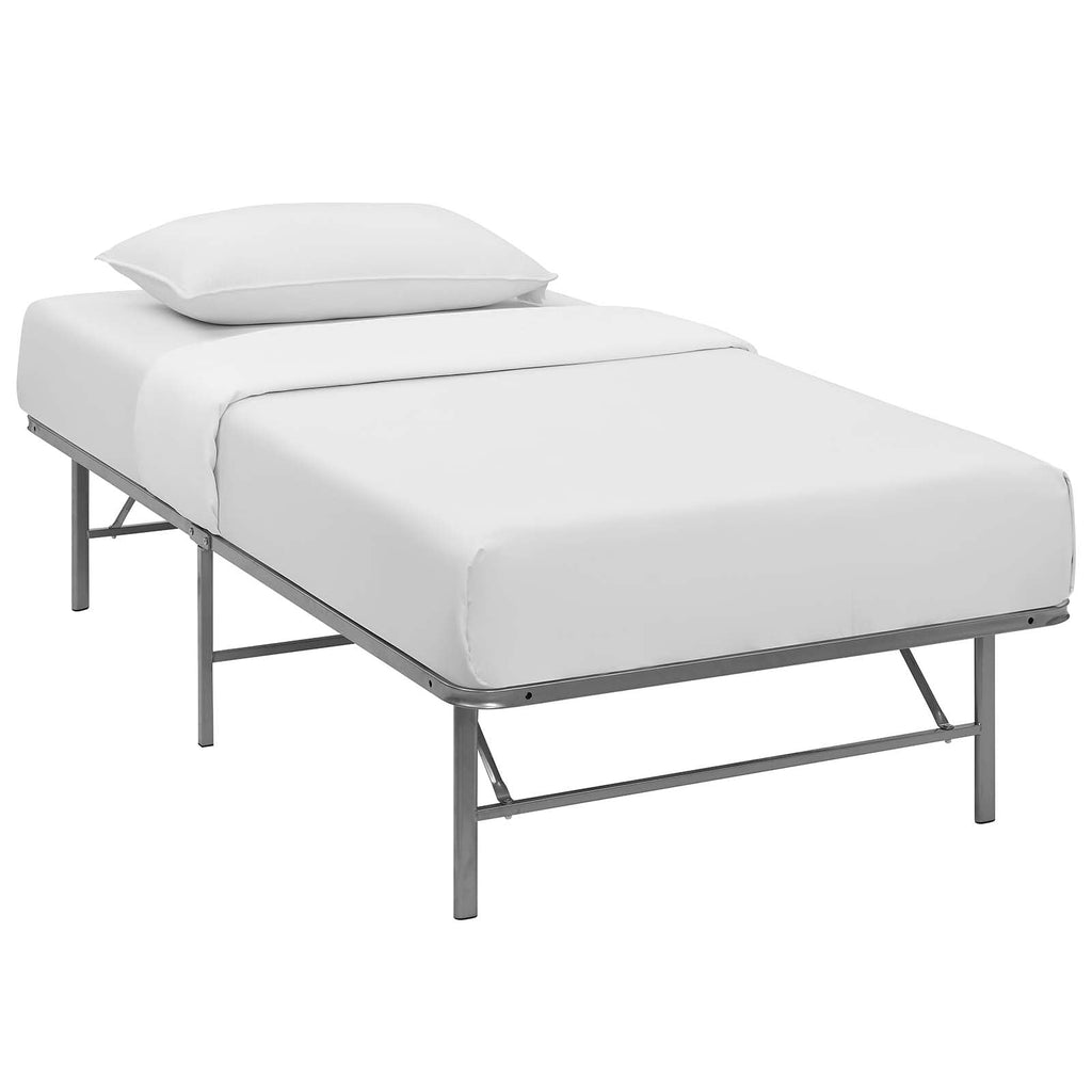 Horizon Twin Stainless Steel Bed Frame in Silver