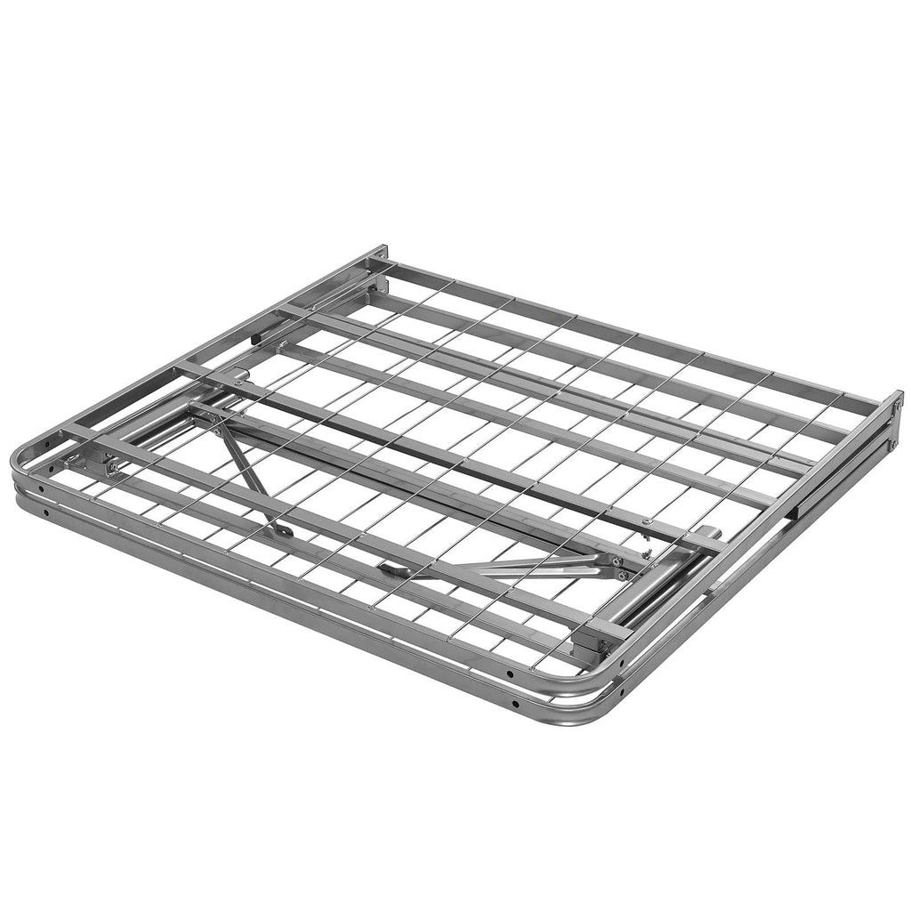 Horizon Twin Stainless Steel Bed Frame in Silver