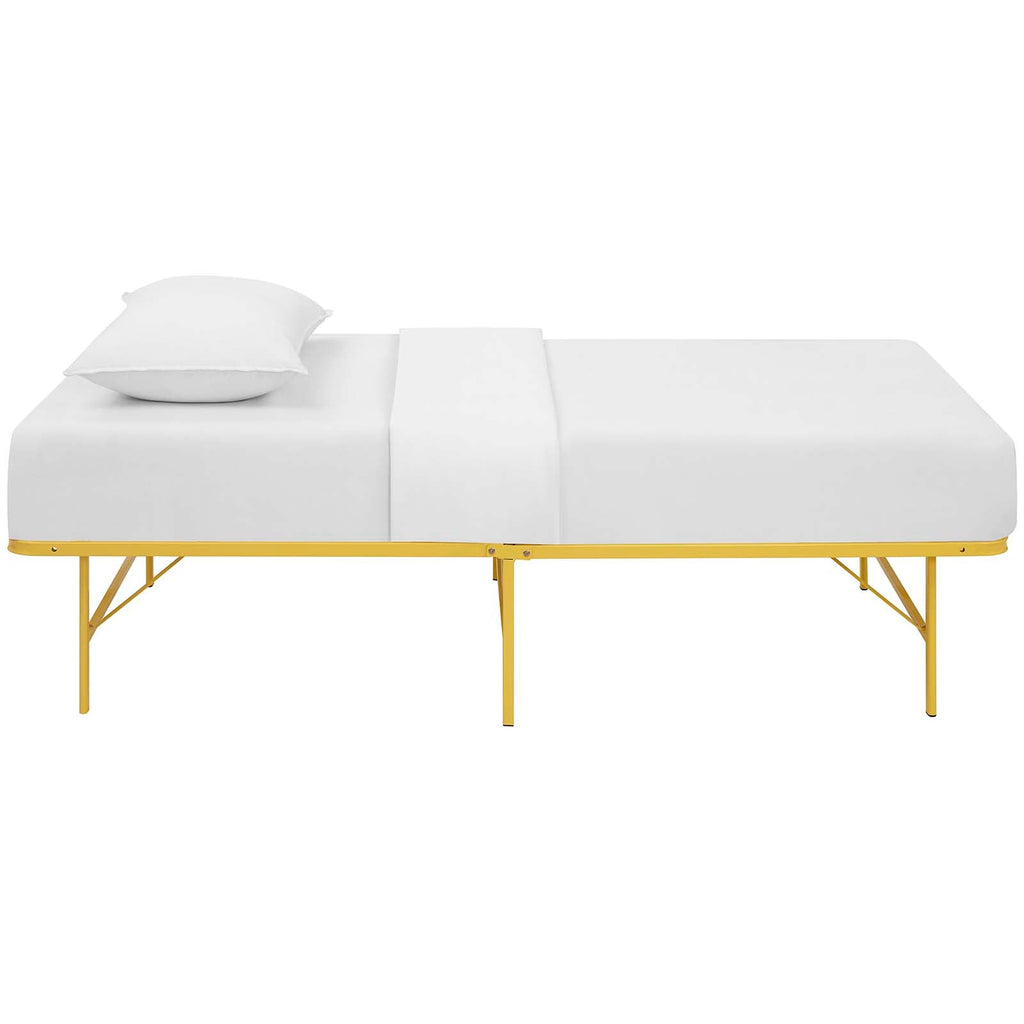 Horizon Twin Stainless Steel Bed Frame in Yellow