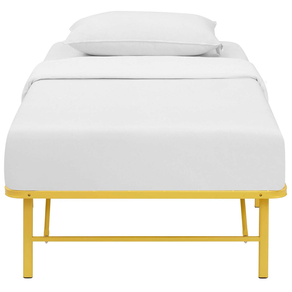 Horizon Twin Stainless Steel Bed Frame in Yellow