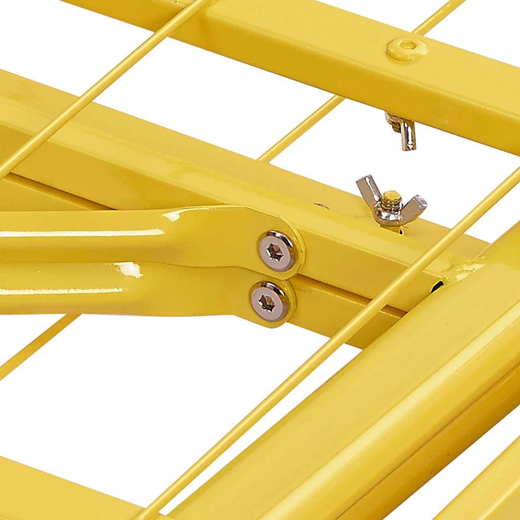 Horizon Twin Stainless Steel Bed Frame in Yellow