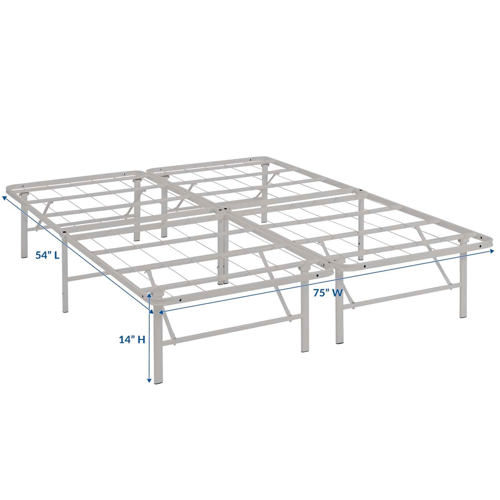 Horizon Full Stainless Steel Bed Frame in Gray