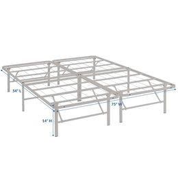 Horizon Full Stainless Steel Bed Frame in Gray