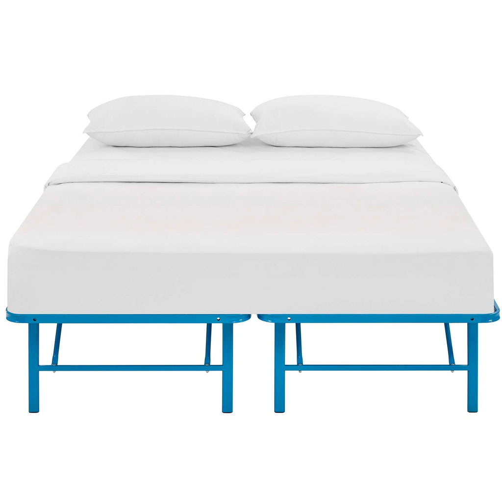 Horizon Full Stainless Steel Bed Frame in Light Blue
