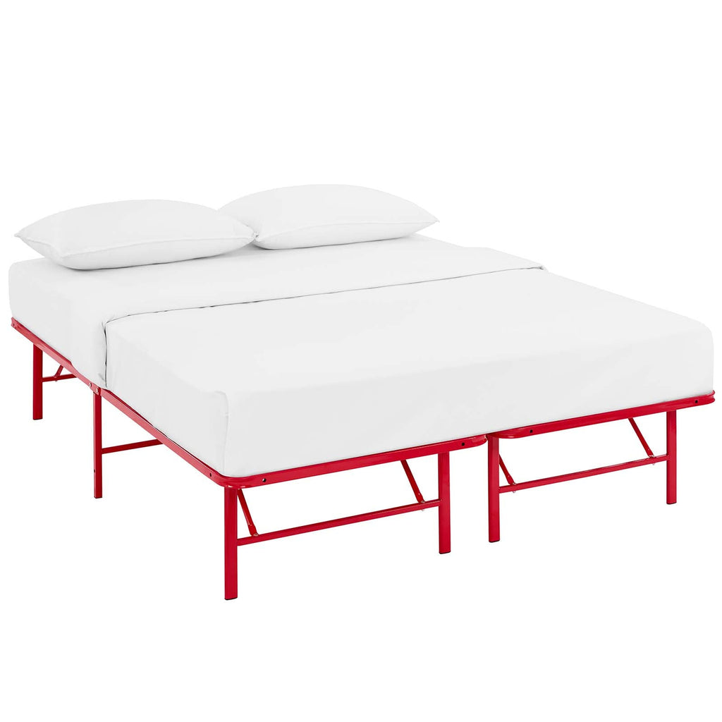 Horizon Full Stainless Steel Bed Frame in Red