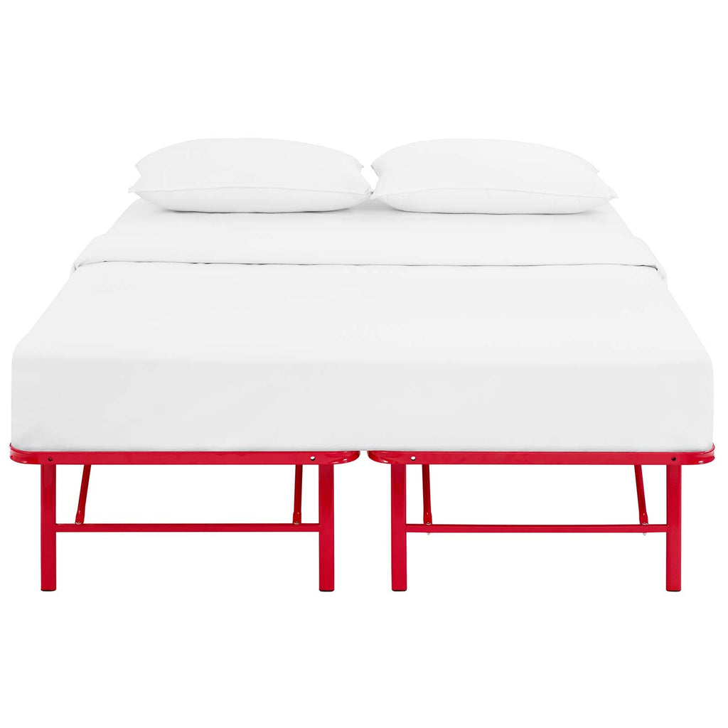 Horizon Full Stainless Steel Bed Frame in Red