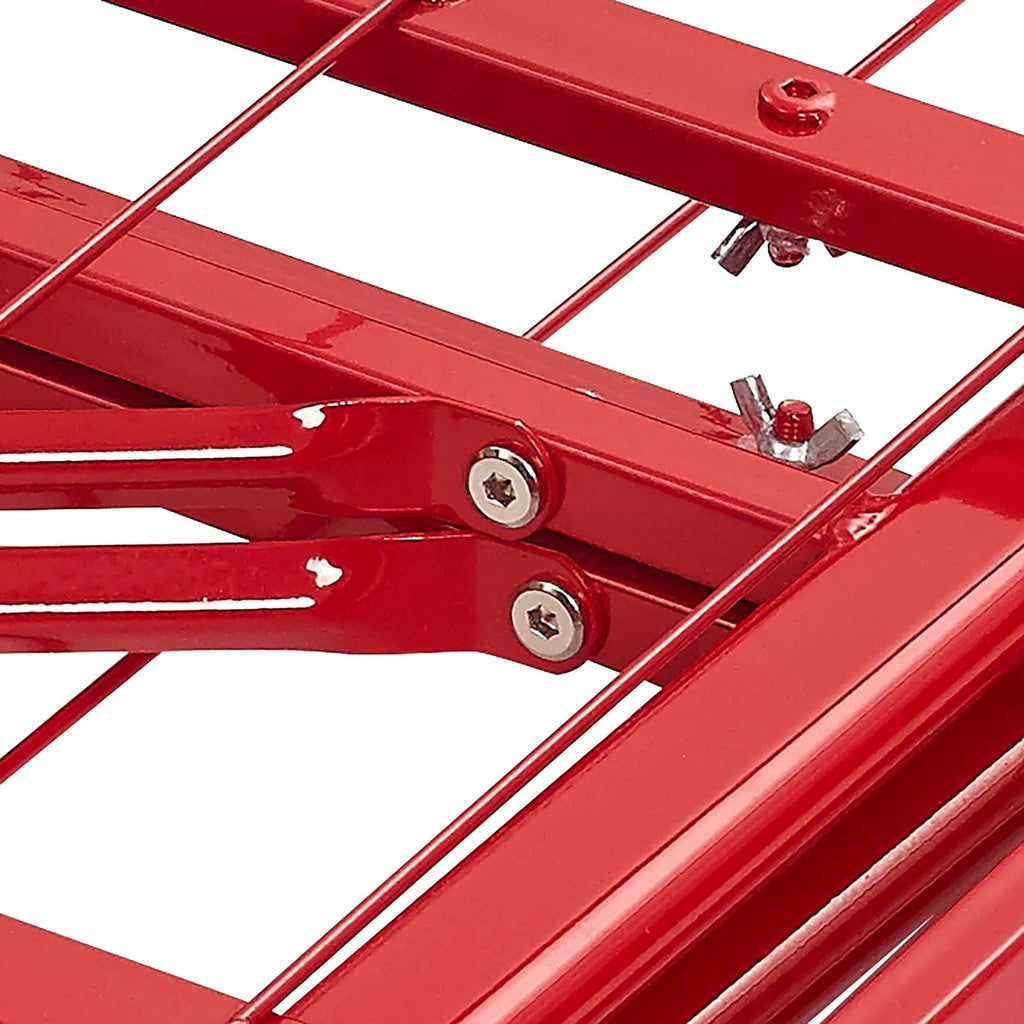 Horizon Full Stainless Steel Bed Frame in Red