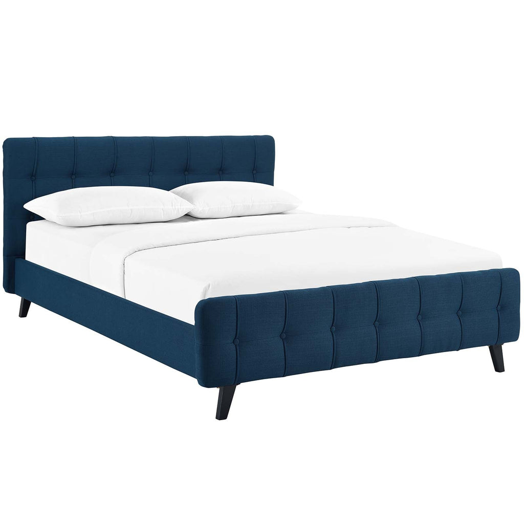 Ophelia Queen Fabric Bed in Azure