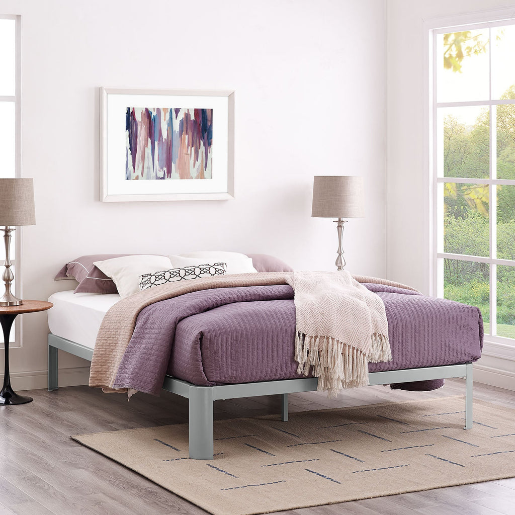 Corinne Queen Bed Frame in Gray