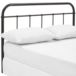 Serena Queen Steel Headboard in Brown