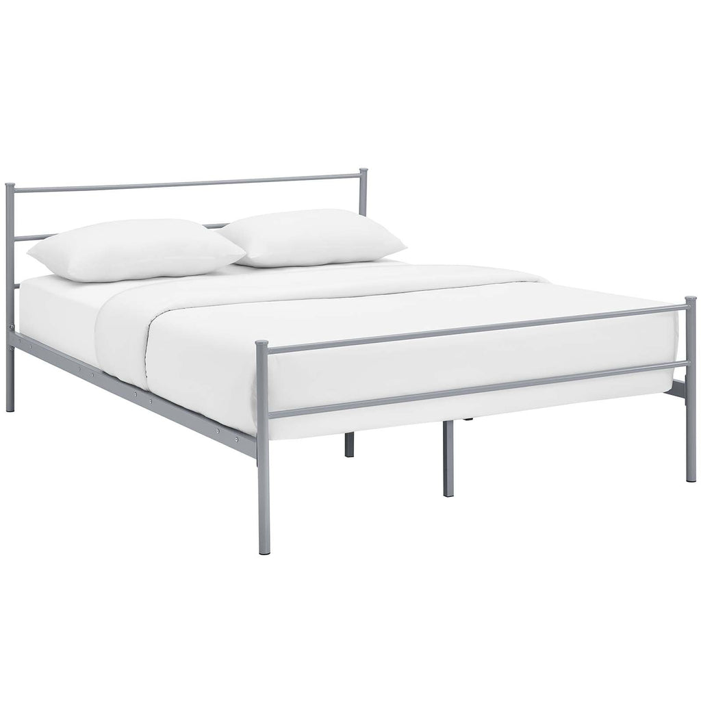 Alina Full Platform Bed Frame in Gray