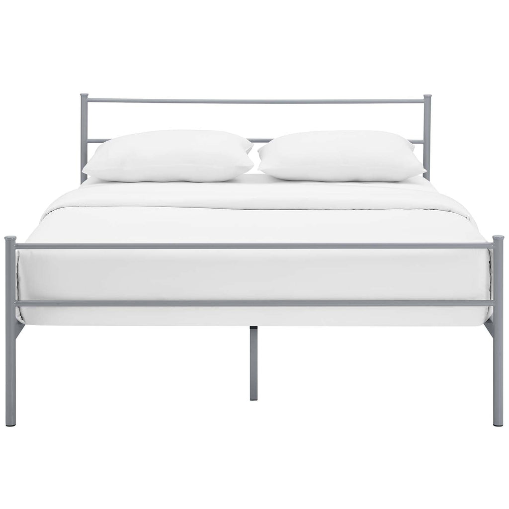 Alina Full Platform Bed Frame in Gray