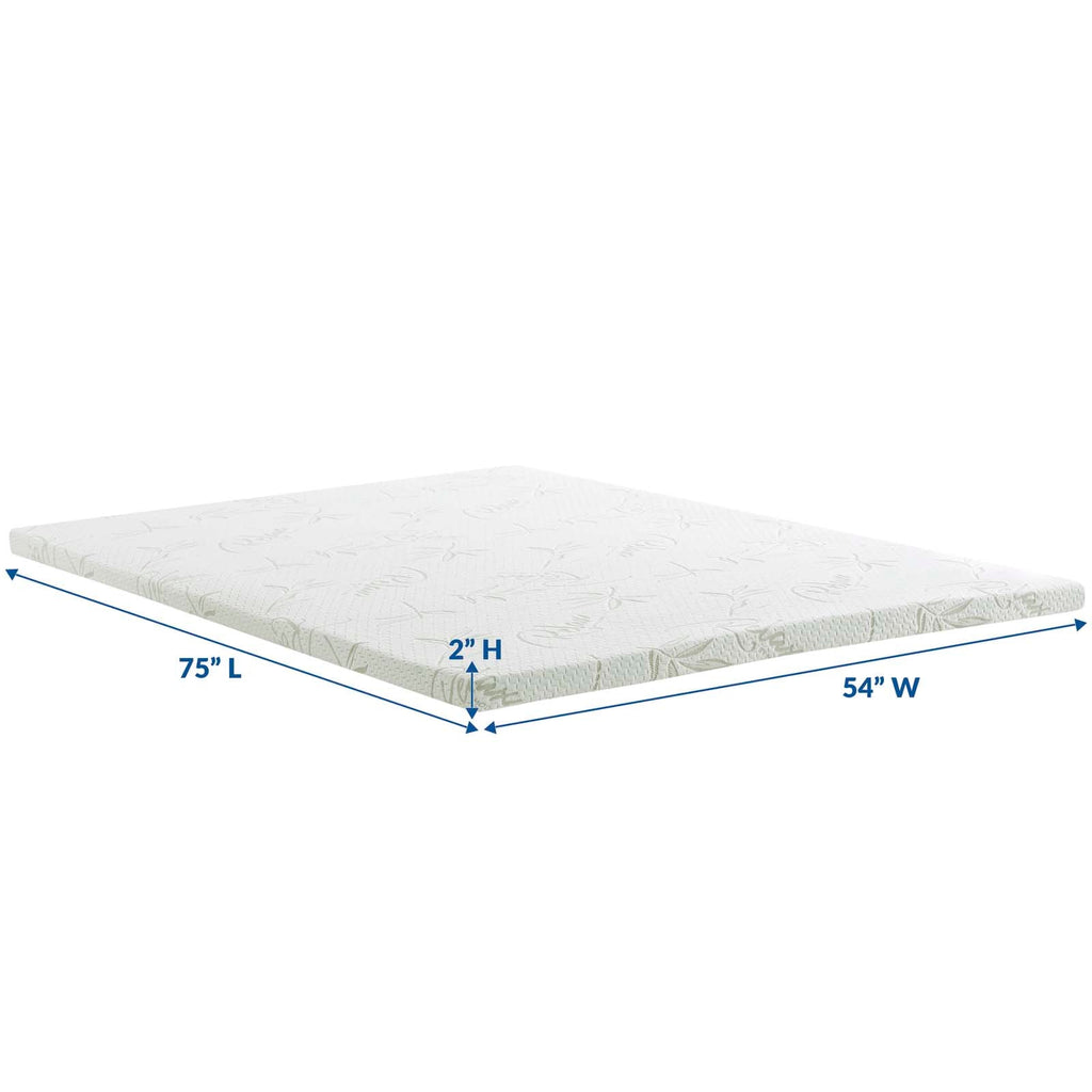 Relax Full 2" Gel Memory Foam Mattress Topper