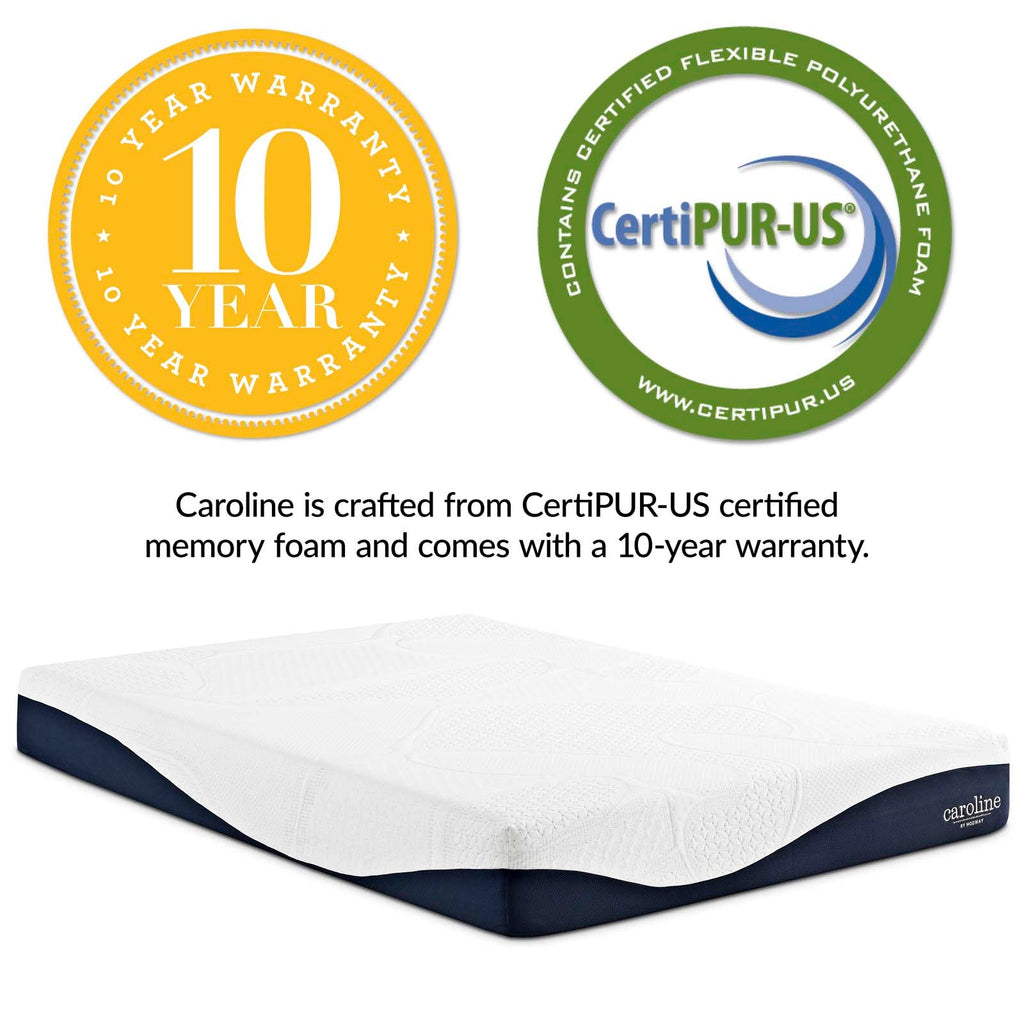 Caroline 10" King Memory Foam Mattress