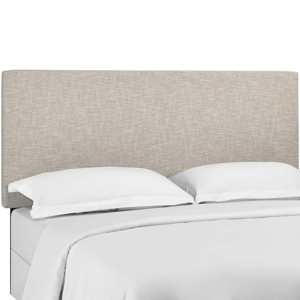 Taylor Twin Upholstered Linen Fabric Headboard in Beige