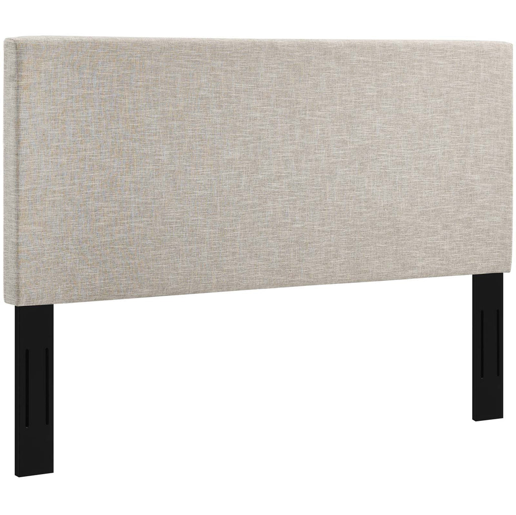 Taylor Twin Upholstered Linen Fabric Headboard in Beige