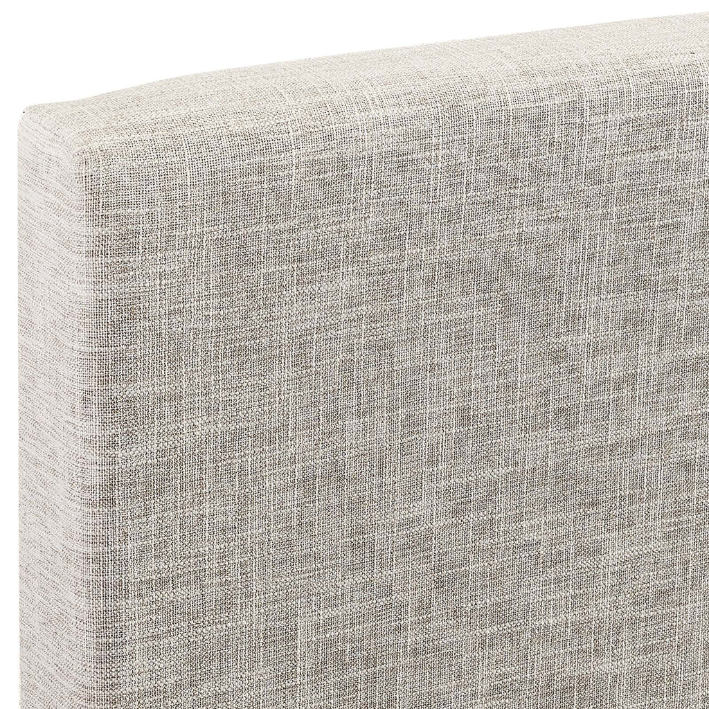 Taylor Twin Upholstered Linen Fabric Headboard in Beige