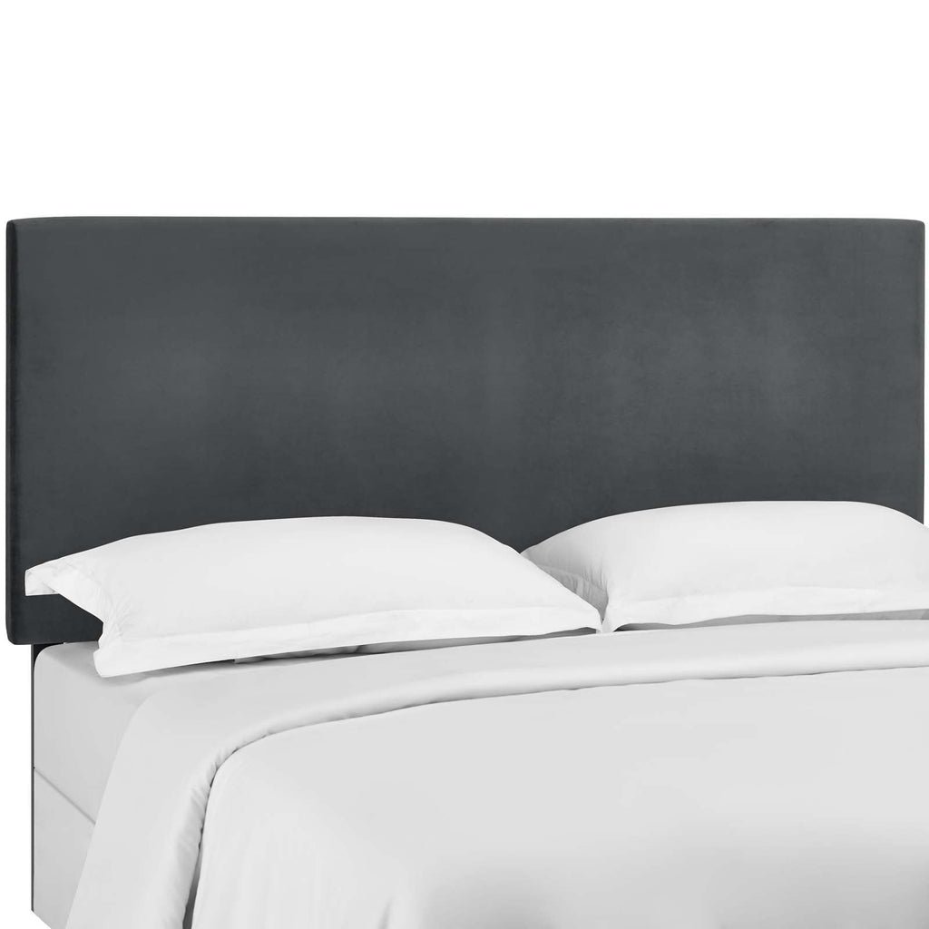 Taylor Twin Upholstered Performance Velvet Headboard in Gray