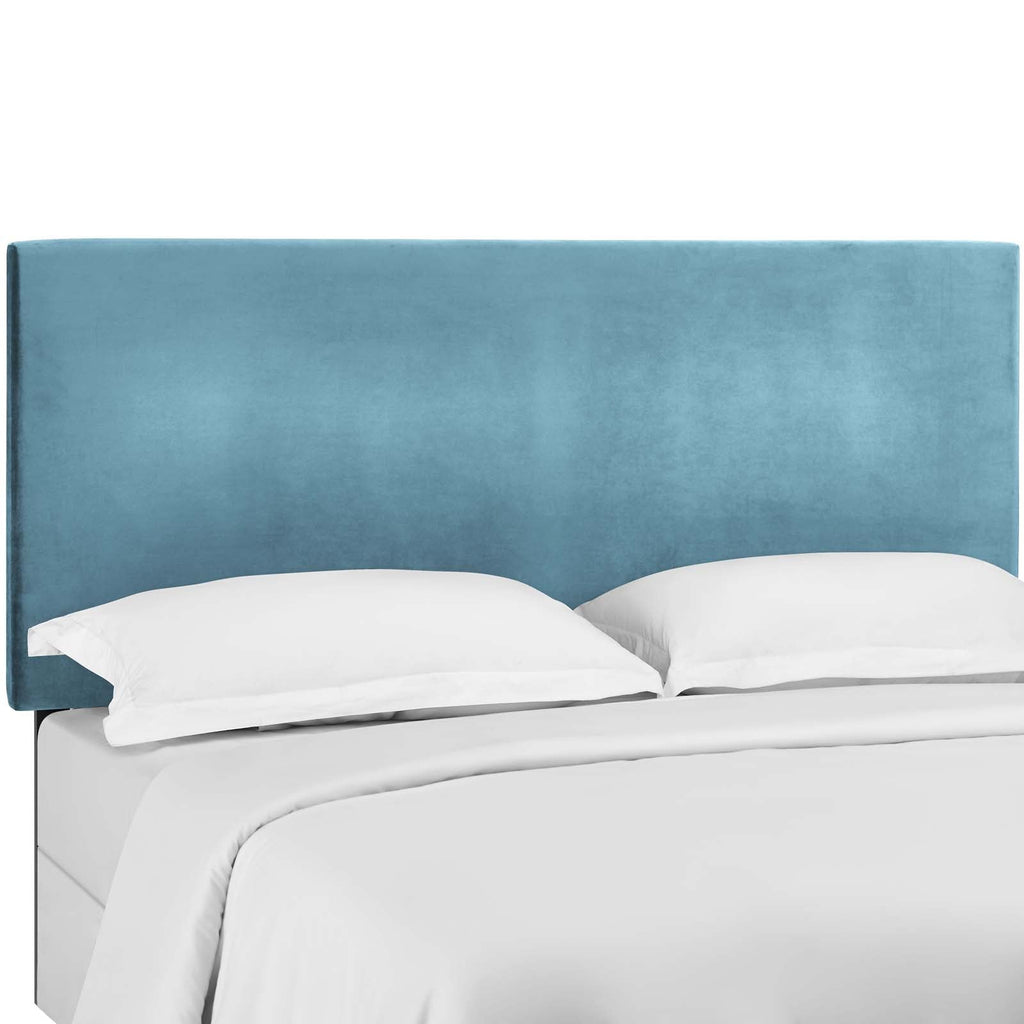 Taylor Full / Queen Upholstered Performance Velvet Headboard in Sea Blue