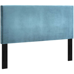 Taylor Full / Queen Upholstered Performance Velvet Headboard in Sea Blue