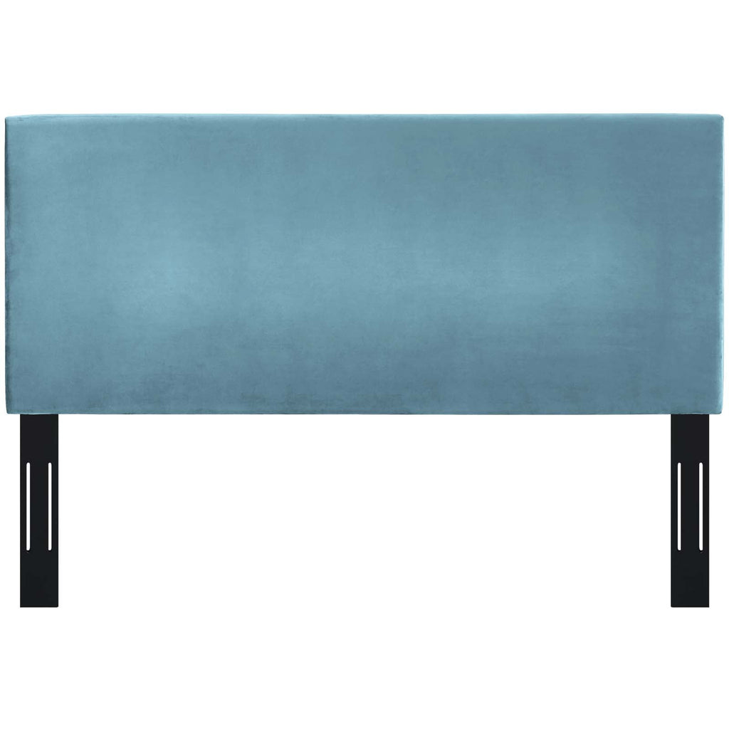 Taylor Full / Queen Upholstered Performance Velvet Headboard in Sea Blue