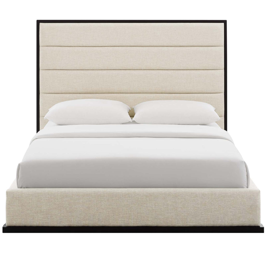 Ashland Queen Upholstered Linen Fabric Platform Bed