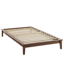 Lodge Twin Wood Platform Bed Frame in Walnut