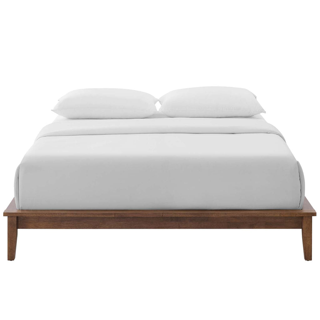 Lodge Queen Wood Platform Bed Frame in Walnut